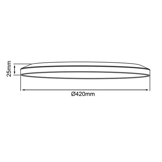 Brilliant Sorell LED Deckenaufbau-Paneel 42cm 24W Schwarz Weiß Memory Funktion, Nachtlicht, Timer G99879A76