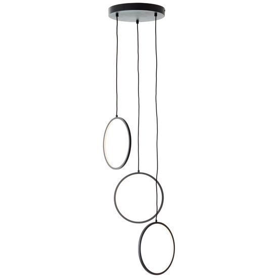 Brilliant Chaumont LED Pendelleuchte, 3-flammig 24W Warmweiß Schwarz G99891/76