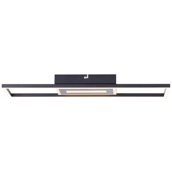 Brilliant Besson LED Deckenleuchte 55x16cm 24W Warmweiß Schwarz G99896A06