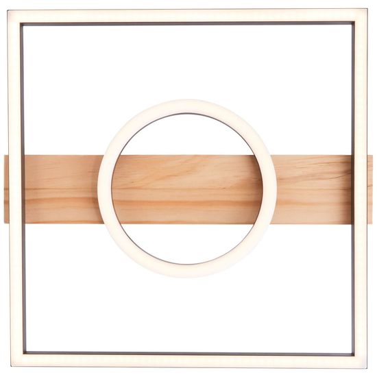 Brilliant Maureen LED Deckenleuchte 42x40cm 24W Warmweiß Schwarz Holz G99929A76