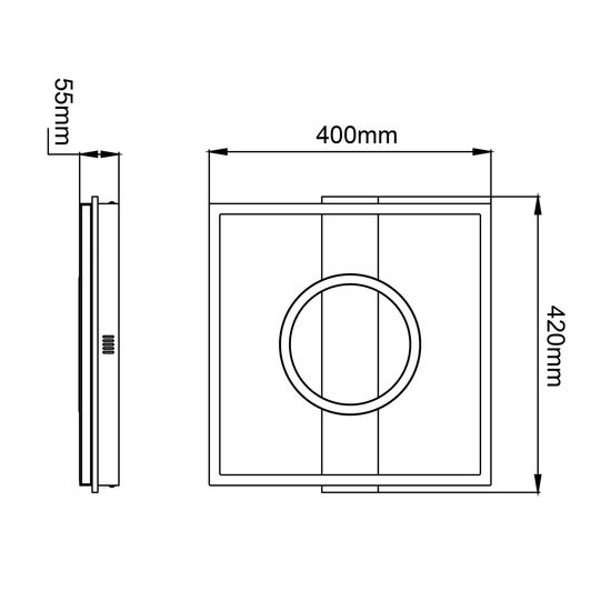 Brilliant Maureen LED Deckenleuchte 42x40cm 24W Warmweiß Schwarz Holz G99929A76