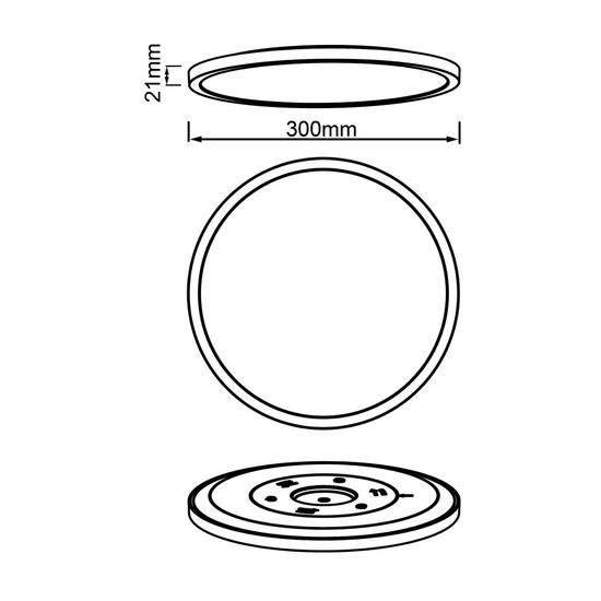 Brilliant Tuco LED Deckenaufbau-Paneel 30cm 20W Extra Warmweiss Schwarz Weiß HK19148S76