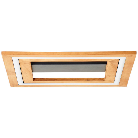 Brilliant Rhea LED Deckenleuchte 35x35cm 24W Warmweiß Schwarz Holz FSC G99747/76