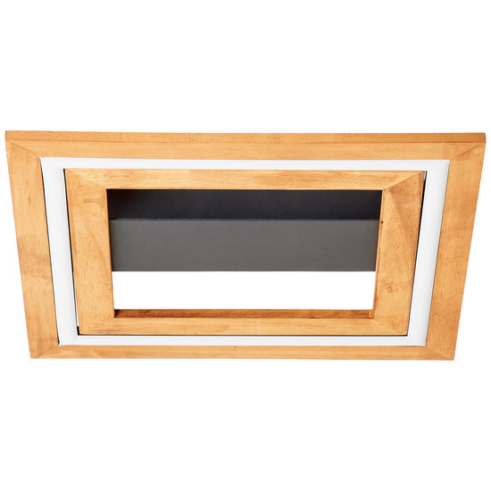 Brilliant Rhea LED Deckenleuchte 35x35cm 24W Warmweiß Schwarz Holz FSC G99747/76