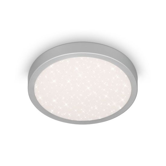 Briloner RUNA LED Aussendeckenleuchte Sternendekor 18,5W Silberfarbig IP44 Neutralweiss