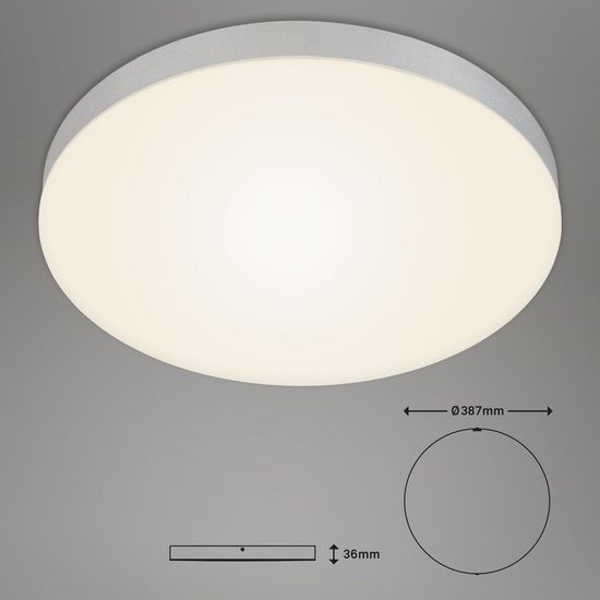 Briloner FLAME LED Deckenleuchte 24,5W Silberfarbig Warmweiss