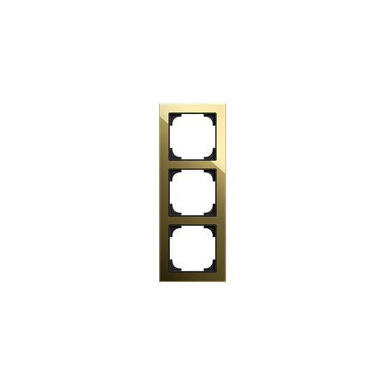 Busch-Jaeger Abdeckrahmen 3-fach schwarzglas/gold - Busch-art linear Busch-art linear 2CKA001754A4884 1723-4013