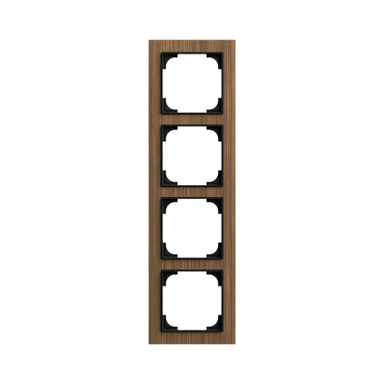 Busch-Jaeger Abdeckrahmen 4-fach Holz Walnuss - Busch-art linear Busch-art linear 2CKA001754A4895 1724-4086