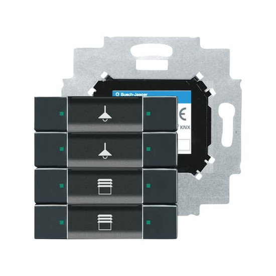 Busch-Jaeger Bedienelement, 4-fach mit beiliegendem Busankoppler 2CKA006117A0196 6127/01-81
