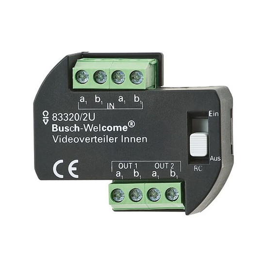 Busch-Jaeger Videoverteiler Innen UP, 2-fach zur Montage in einer Unterputzdose 2CKA008300A0042 83320/2 U