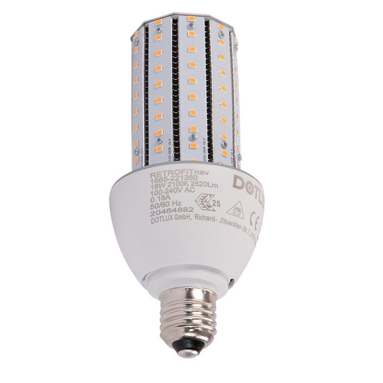 Dotlux 1665-221360 LED-Strassenlampe RETROFITnav E27 18W 2100K