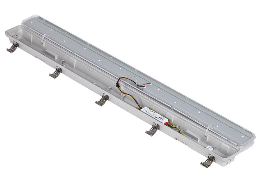 Dotlux 2822-940120 LED-Feuchtraumleuchte MISTRALsensor IP66 1540mm 39W Powerselect 4000K gefrostet mit Radarsensor