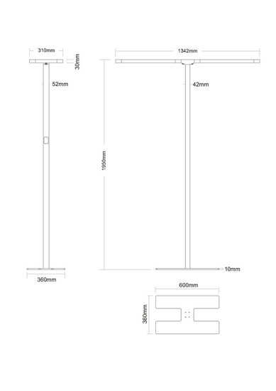 Dotlux 3737-040240 LED-Stehleuchte Doppelkopf STUDIObutlerduo 2x80W 4000K dimmbar