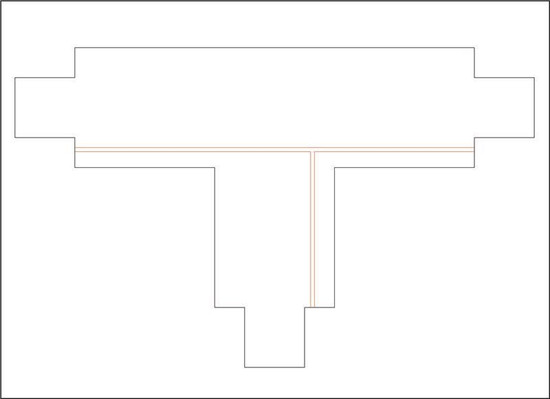 Dotlux 3899-SR1 3 Phasen-T-Verbinder, rechts 1, schwarz