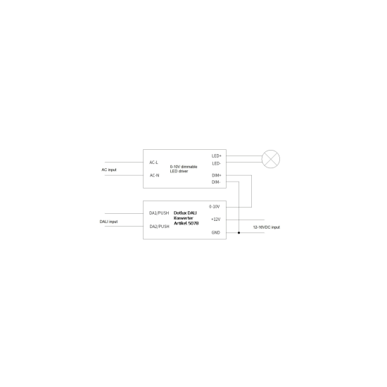 Dotlux 5078 DALI zu 1-10V Konverter für LIGHTSHOWERsmart und LIGHTSHOWERugr