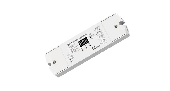 Dotlux 5286 Funk-LED Empfänger/Dimmer Fusion Technologie mit integrierter Stand Alone Funktion 4x5A 12-24V DC für mehrfarbige LED-Streifen