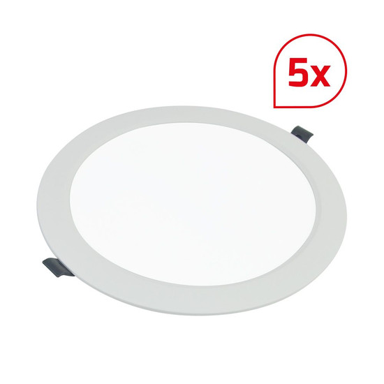 Dotlux 600095 LED-Downlight CIRCLEflat 6W 3000K inkl. Treiber Bundle 5 Stück