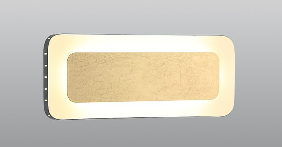 LUCE Design Solaris LED Wandleuchte Warmweiss dimmbar 12W 3-Stufendimmer Gold, schwarz