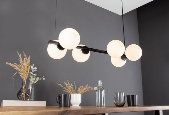 LUCE Design Pluto Pendelleuchte 6fach E14 schwarz