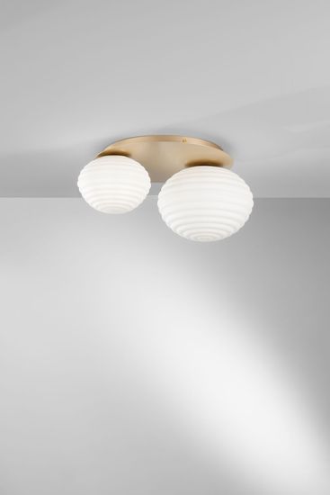 ECO-LIGHT Ripple Deckenleuchte 2-fach E27 gold