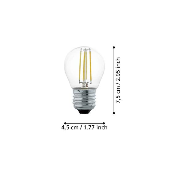 Eglo 110007 LED E27 Leuchtmittel 1x4W Ø45mm warmweiss