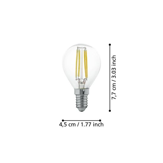 Eglo 110018 LED E14 Leuchtmittel 1x4W Ø45mm warmweiss