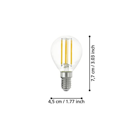 Eglo 110021 LED E14 Leuchtmittel 1x7W Ø45mm warmweiss