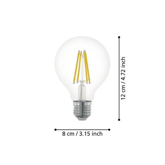 Eglo 110023 LED E27 Leuchtmittel 1x7,5W Ø80mm warmweiss dimmbar