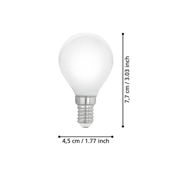 Eglo 110049 LED E14 Leuchtmittel 1x4,5W Ø45mm warmweiss dimmbar