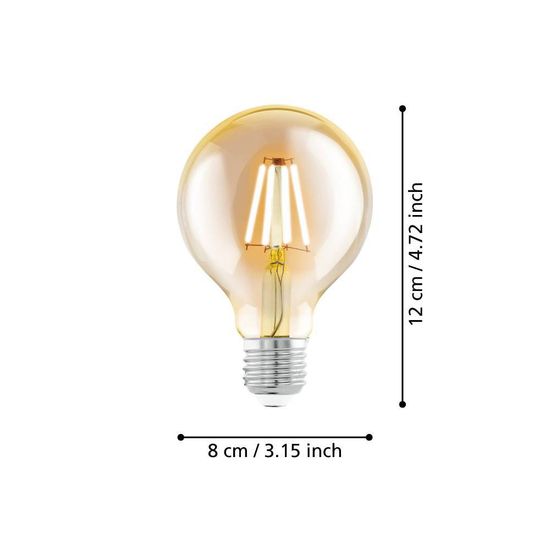 Eglo 110052 LED E27 Leuchtmittel 1x4W Ø80mm warmweiss