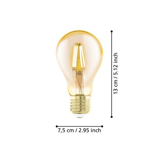 Eglo 110062 LED E27 Leuchtmittel 1x4W Ø75mm warmweiss dimmbar