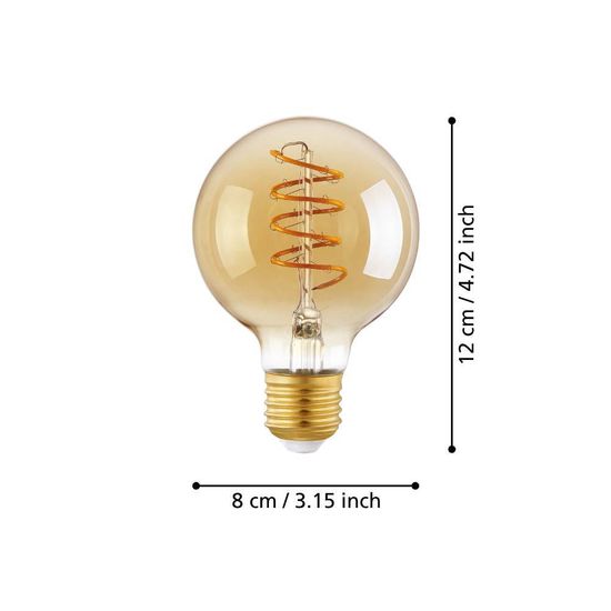 Eglo 110075 LED E27 Leuchtmittel 1x4W Ø80mm warmweiss