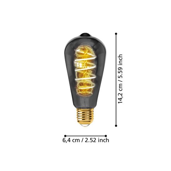 Eglo 110088 LED E27 Leuchtmittel 1x4W Ø64mm warmweiss dimmbar