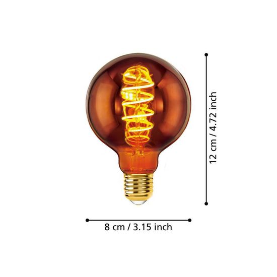 Eglo 110091 LED E27 Leuchtmittel 1x4W Ø80mm warmweiss dimmbar