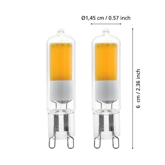 Eglo 110152 LED G9 2-fach Leuchtmittel 2x2W Ø15mm warmweiss