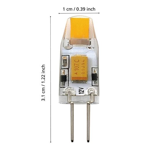 Eglo 110158 LED G4 2-fach Leuchtmittel 2x1,2W Ø10mm warmweiss dimmbar