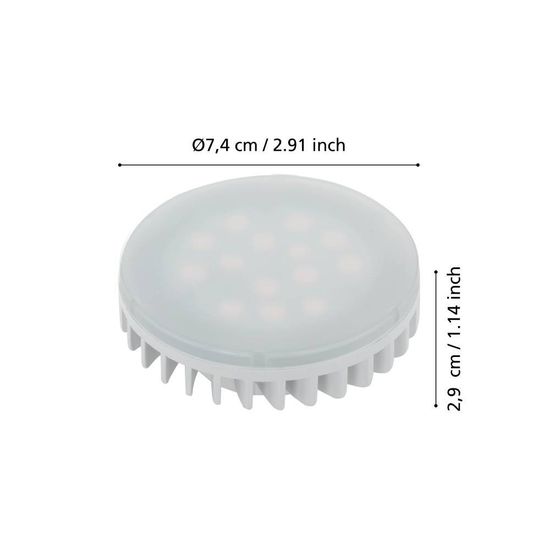 Eglo 110161 LED GX53 Leuchtmittel 1x4,9W Ø74mm warmweiss