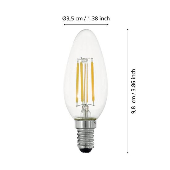 Eglo 110182 LED E14 Leuchtmittel 1x4,5W Ø35mm 3-step dimming warmweiss dimmbar