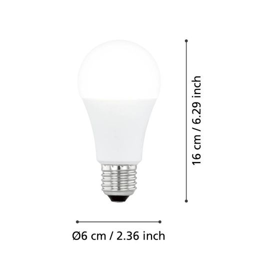 Eglo 110186 LED E27 Leuchtmittel 1x6,1W Ø60mm warmweiss