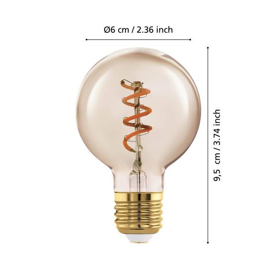 Eglo 110192 LED E27 Leuchtmittel 1x4W Ø60mm warmweiss dimmbar