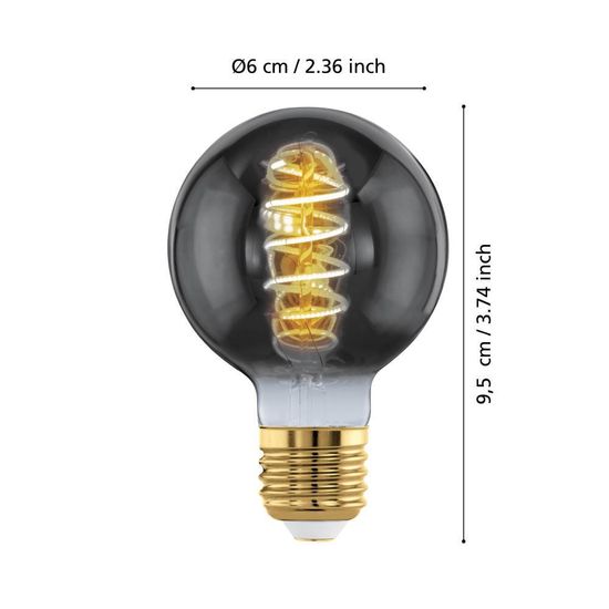 Eglo 110195 LED E27 Leuchtmittel 1x4W Ø60mm warmweiss dimmbar