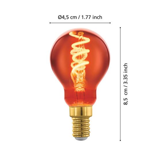 Eglo 110197 LED E14 Leuchtmittel 1x4W Ø45mm warmweiss dimmbar