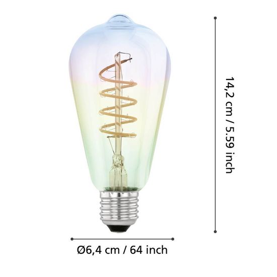 Eglo 110209 LED E27 Leuchtmittel 1x4W Ø64mm warmweiss dimmbar