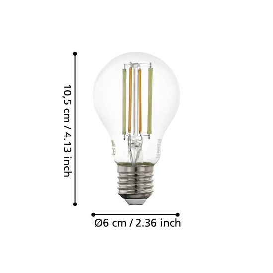 Eglo 12235 LED E27 Leuchtmittel 1x6W Ø60mm Fernbedienung CCT steuerbare Lichtfarbe dimmbar