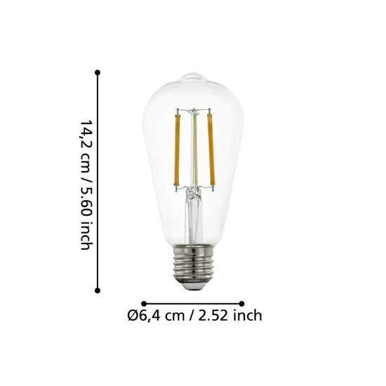 Eglo 12236 LED E27 Leuchtmittel 1x6W Ø64mm Fernbedienung CCT steuerbare Lichtfarbe dimmbar