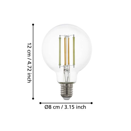 Eglo 12237 LED E27 Leuchtmittel 1x6W Ø80mm Fernbedienung CCT steuerbare Lichtfarbe dimmbar