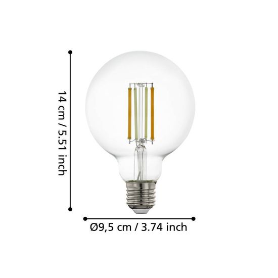 Eglo 12239 LED E27 Leuchtmittel 1x6W Ø95mm Fernbedienung CCT steuerbare Lichtfarbe dimmbar