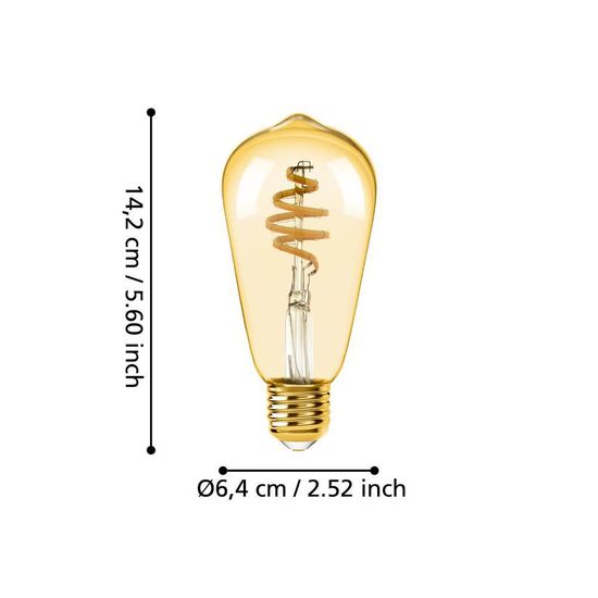 Eglo 12242 LED E27 Leuchtmittel 1x4,9W Ø64mm Fernbedienung CCT steuerbare Lichtfarbe dimmbar