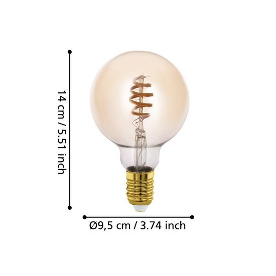 Eglo 12244 LED E27 Leuchtmittel 1x4,9W Ø95mm Fernbedienung CCT steuerbare Lichtfarbe dimmbar