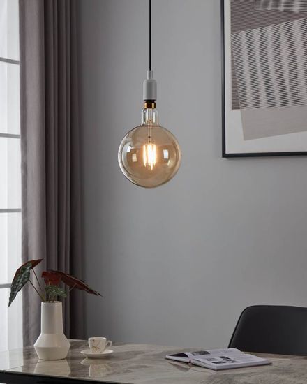 EGLO Vintage Spezial E27 LED große Globe Lampe G200 4W 2200K extra-warmweiss dimmbar
